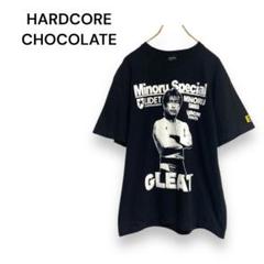 【ハードコアチョコレート】Tシャツ　半袖　レスラー　プリント　田中稔　黒　L