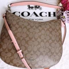 極美品☆COACHコーチ 2wayショルダーバッグ ハーフムーン レザー大容量