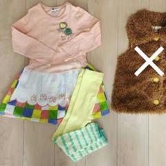 子供服　Petit jam 120サイズ 長袖　エプロンワンピースとレギンス