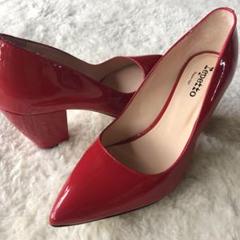 美品✨️ repetto レペット パンプス 太ヒール レッド - メルカリ