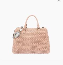 miumiu ミュウクリスタルクロケナッパレザーミニバッグ