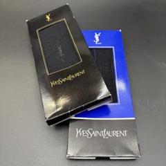 YSL 黒 & ネイビー　薄手　ソックス 25cm 2足セット