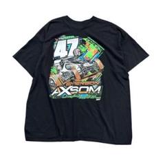 7TSM2 レーシングTシャツ　バックプリント　黒　古着used