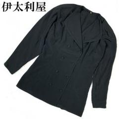 伊太利屋 シャツジャケット ダブルボタン ブラック 7A2 B6137