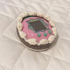 たまごっちパラダイス　手編みのもこもこカバー　ケース　チョコケーキ