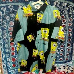SpongeBob 柄シャツ 個性的 派手 メンズ 新品 ハイデザイン
