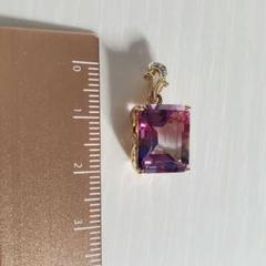 14KYG アズールローズトパーズ ダイヤモンド トップ 14KYG アズールローズトパーズ ダイヤモンド トップ