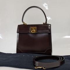 ✨美品✨CELINE ハンドバッグ 2way ボルドー ロゴ金具 レザー ✨美品✨CELINE ハンドバッグ 2way ボルドー ロゴ金具 レザー