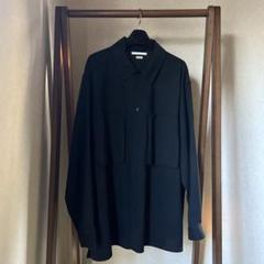 blurhms Wool Voile Gusset PKT Shirt 【２】 BLURHMS - WOOL VOILE GUSSET PKT SHIRT (BLACK), SLOW STEADY CLUB