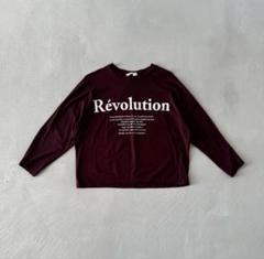 【ayane】アヤン ドルマンロゴTシャツ バーガンディー (f921)のサムネイル