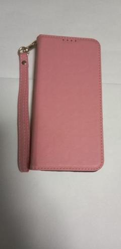 『スマホケースBACIO4、KYV47ピンク手帳型、ストラップ付き内臓マグネット