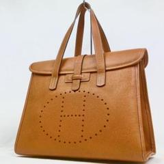 美品 HIGH CLASS ハイクラス トートバッグ パンチング Hロゴ レザー
