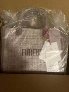 最終値下げFURFUR ツイードロゴトートバッグ ラベンダー Lav
