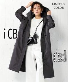 【iCB】メモリーツイル　フーデットコート チャコール/23区 自由区 iCB】メモリーツイル フーデットコート チャコール/23区 自由区