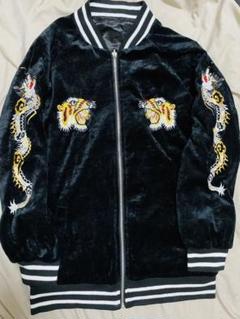 DUK KA 日本限定 虎龍 スカジャン ２面用 サテン　別珍 unisex