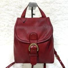 Coach コーチ バックパック フラップレザーリュック 革鞄 4152 レッド