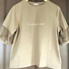 エシーム　ESSEME 半袖Tシャツ　透け感　シアー　M モカ茶のサムネイル