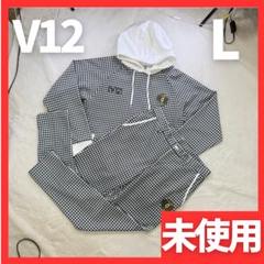 未使用‼️【V12】人気立体サークルロゴDリング千鳥柄セットアップ ゴルフウェアL 未使用‼️【V12】人気立体サークルロゴDリング千鳥柄