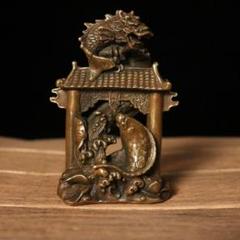 銅器 鯉躍龍門 客間 茶台 机 事務室 風水開運 装飾品 工芸品 置物 銅器 鯉躍龍門 客間 茶台 机 事務室 風水開運 装飾品 工芸品