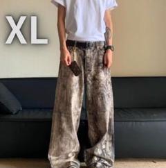 ウォッシュドデニム リアルツリー XL バギーパンツ ワイドパンツ カモフラ