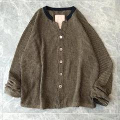 328 パラスパレス 綿麻 リネン ニット カーディガン トップス