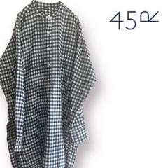 【美品】 45Rビッグ グーグーシャツ シャツ ワンピース チェック 長袖 美品】 45Rビッグ グーグーシャツ シャツ ワンピース チェック