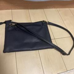 ネイビー レザー サコッシュ