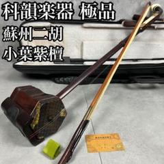 希少 科韻楽器 極品 蘇州二胡 柳城碧藍煙外染 べっ甲 彫刻絵 弓