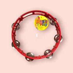 新品】DAISOダイソー⭐︎タンバリン 赤色 レッド イベント 体育