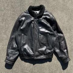 90s leather jacket bomber ボア レザー ジャケット