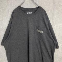 カーハート　胸ポケット　両面ロゴプリント　ビックサイズTシャツ　2XL