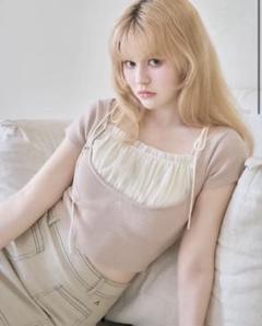 andmary Mew frill tops AM0904 ベージュ F - メルカリ
