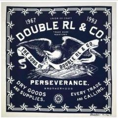 DOUBLE RL & CO. バンダナ イーグル デザイン RRL / ダブルアールエル 藍染め イーグルプリント バンダナ 日本