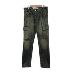 GAP ギャップ　デニムカーゴパンツ　ストレートジーンズ　ビンテージ加工　ヒゲ