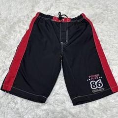 【86】/ハーフパンツ/140/黒/赤/キッズ/子供服/ズボン