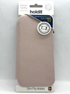 holdit iPhone14pro 手帳型スタンドケース ピンク