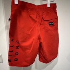 水着　BILLABONG レッドショートパンツ サイドポケット付き