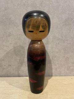 創作こけし　渡辺正雄作品　Kokeshi Doll Famous Vintage Mushin Kokeshi By Watanabe Masao 渡辺正雄