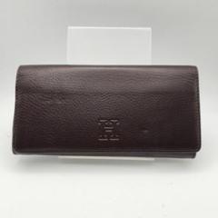 新品未使用✨シボ革/ロゴ刻印】ヒューゴボス 二つ折り財布 黒