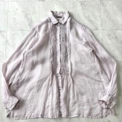 【美品】アーツ&サイエンス リネン100% タックギャザーブラウス ラミー 美品】アーツ&サイエンス リネン100% タックギャザーブラウス