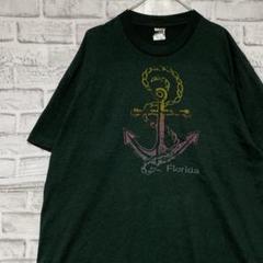 USA製90sヴィンテージTシャツ！シングルステッチ　グリーン半袖古着XL717