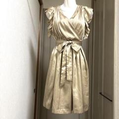 ME LUCENT DRESS ゴールド　ベルト付き