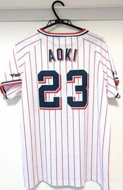 青木宣親 ユニフォーム 柄 Tシャツ ヤクルトスワローズ FREEサイズ 青木宣親 ユニフォーム 柄 Tシャツ ヤクルトスワローズ FREE