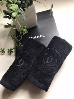CHANEL タオル ハンカチ ブラック未使用