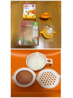 Pigeon マグマグ ベビー用スパウト　コップパーツ&離乳食調理器具セット