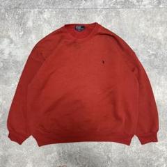 ポロ ラルフローレ 刺繍ポニーロゴ パーカー レッド XXL【90s 古着】 ポロ ラルフローレ 刺繍ポニーロゴ パーカー レッド XXL【90s 古着】