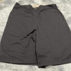 【希少USA製】90s Dickies ワイドショートパンツ ブラック W36 ディッキーズ Dickies ワイドルーズショートパンツ （ブラック