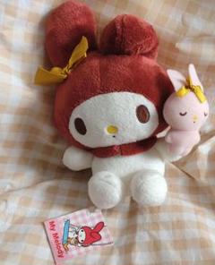 マイメロディ　ぬいぐるみ　マスコット　キーホルダー　フラット　レトロ　2000年 1111→1000セール サンリオ sanrio マイメロディ レトロ