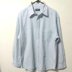 old UNIQLO M 長袖シャツ チェック柄 水色系