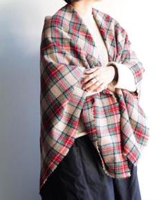 r&d.m.co- ブランケットショール 美品 R&D.M.Co- / OLDMAN'S TAILOR WOOLTARTAN CHECK BLANKET